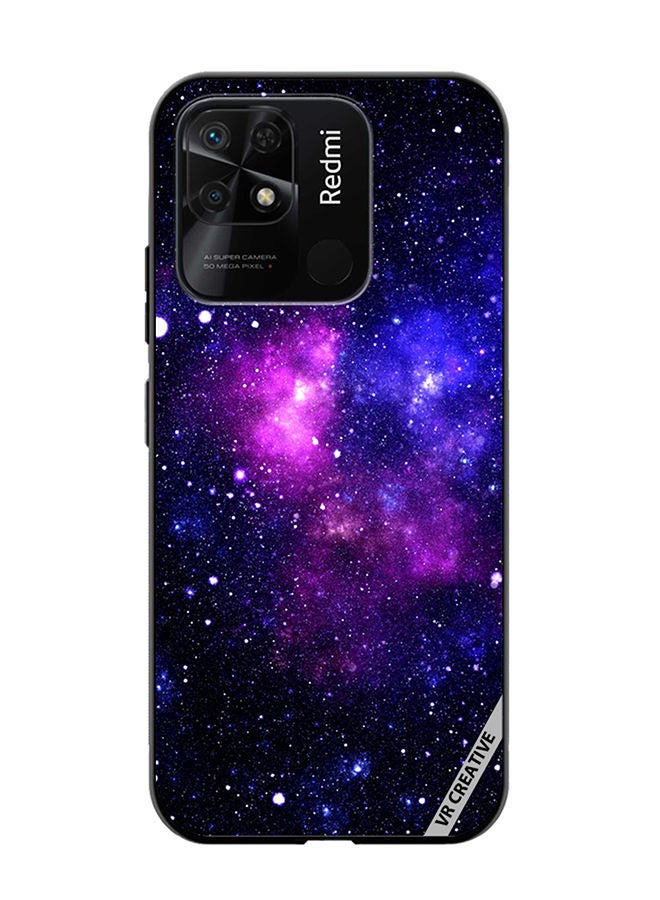 VR CREATIVE Protective Case Cover For Xiaomi Redmi 10C Galaxy  Purple Design Multicolour - Image 1