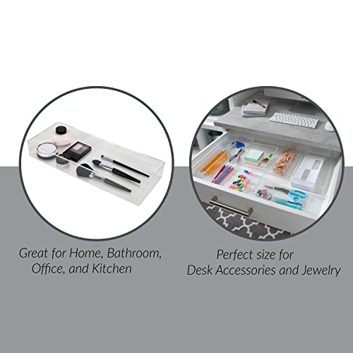 Simplify Long, Multi-Purpose, for Jewelry, Cosmetics, Desk Accessories and More Rectangular Drawer Organizer, Super Clear - Image 4