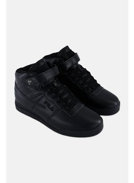 FILA Men Vulc 13 Distress High Cut Lace Up Running Shoes, Black  - Image 1