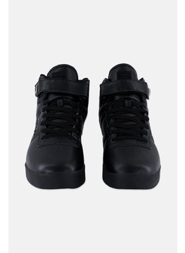 FILA Men Vulc 13 Distress High Cut Lace Up Running Shoes, Black  - Image 3