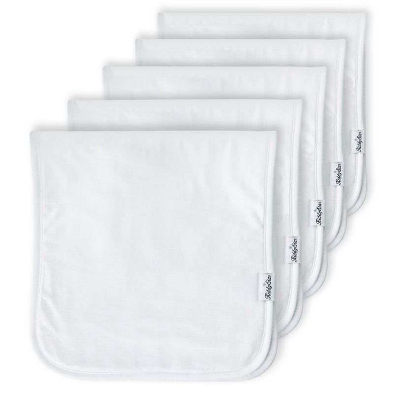 KiddyStar 5-Pack Organic Cotton Burp Cloths â€“ Large, Ultra-Soft 3-Layer Towels for Burping, Shoulder & Hand Use, Highly Absorbent - Image 1