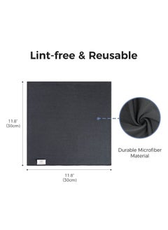 Loukin 2Pcs Whiteboard Cleaning Cloth, Dry Erase Cleaning Cloth For Classroom, Home And Office Use, Reusable And Washable, Grey, 12" X 12"  - Image 2