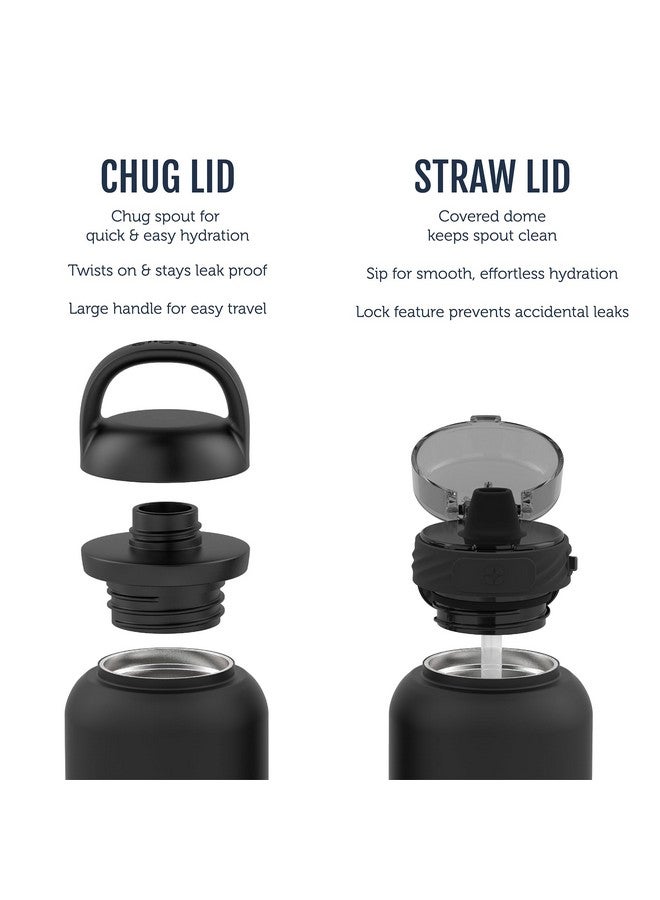 Ello Ello Cooper 40oz Stainless Steel Water Bottle with 2 Lids Chug and Straw | Leak Proof | Double Walled and Vacuum Insulated | Built in Carry Loop | Dishwasher Safe | Sage  - Image 3
