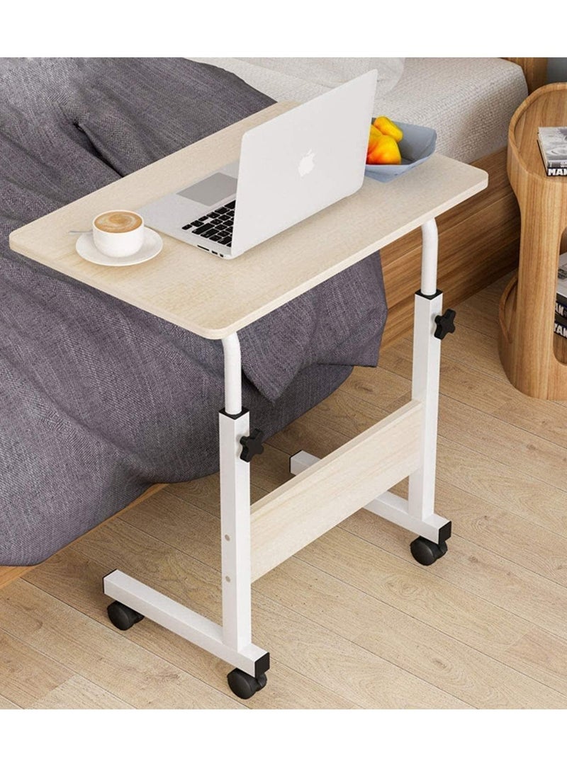 Eworld - Laptop Stand Adjustable Computer Standing Desk with Wheels Portable Side Table - Image 1