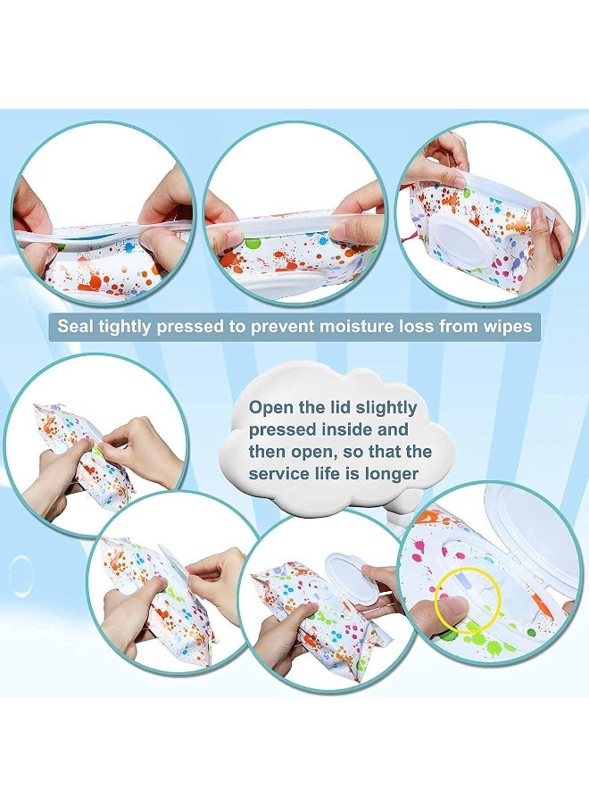 ECVV 6 Pack Refillable Baby Wet Wipe Pouches Portable Travel Wipes Dispenser Reusable Wet Wipe Bag Eco Friendly and Lightweight Travel Baby Wipes Container with Sealed Zipper  - Image 5