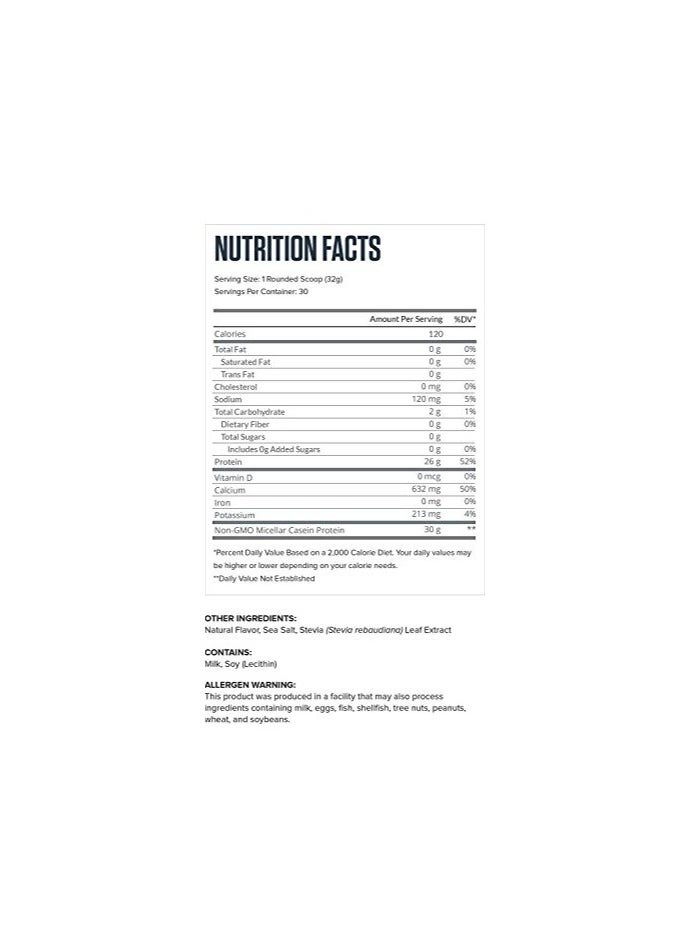 Legion Athletics - Casein+ Casein Protein Powder, Grass-Fed Micellar Casein Protein, Naturally Sweetened & Flavored, No Added Sugars, 26g Per Serving, 973grams, 30 Servings - French Vanilla - Image 1