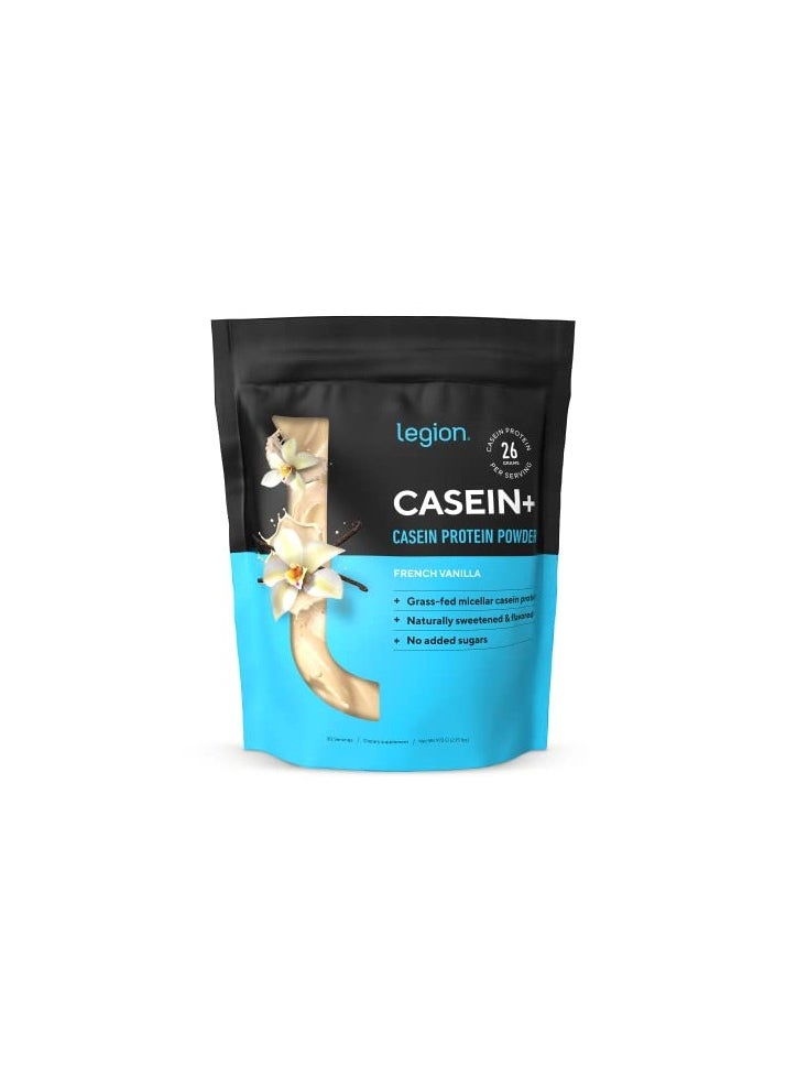 Legion Athletics - Casein+ Casein Protein Powder, Grass-Fed Micellar Casein Protein, Naturally Sweetened & Flavored, No Added Sugars, 26g Per Serving, 973grams, 30 Servings - French Vanilla - Image 1