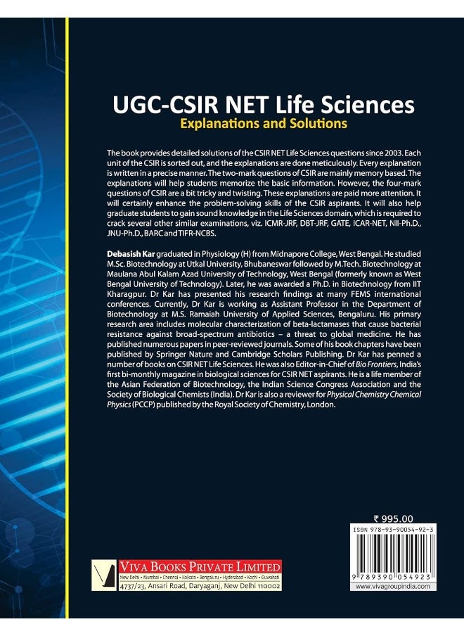 null - UGC-CSIR NET Life Sciences - Revised Edition - Explanations and Solutions by Debasish Kar - Image 1