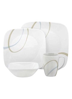 Corelle 16-Picee Vitrelle Glass Sand and Sky Dinnerware Set  - Image 1