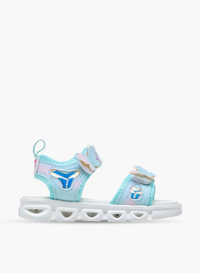 Flora Bella By Shoexpress Butterfly Accent Floaters with Hook and Loop Closure