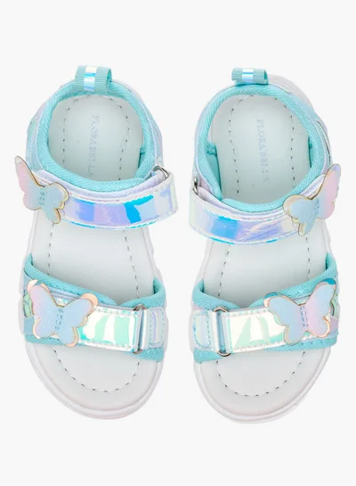 Flora Bella By Shoexpress Butterfly Accent Floaters with Hook and Loop Closure