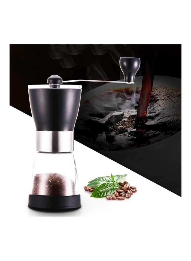 NIBEMINENT Portable Manual Coffee Grinder Black/Clear 12.5x16.6x7.2cm - Image 1