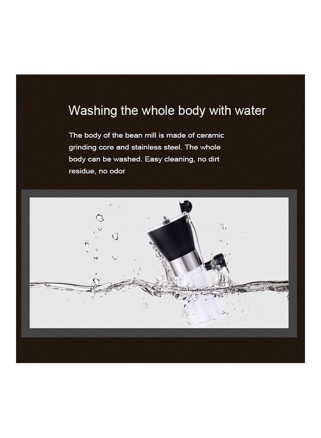 NIBEMINENT Portable Manual Coffee Grinder Black/Clear 12.5x16.6x7.2cm - Image 5