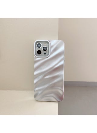 Three-dimensional Pleated Pattern For IPhone16pro Max Apple 15 Mobile Phone Case 14/13 Soft Case Niche High-end Feeling-Color:Wt Pleated Varnish Matte Silver-Applicable Model:13pro (without Packaging) - pzsku/Z12987E44E71C100EE136Z/45/1746230983/2b10e8f4-0346-4c2c-83fd-068201617a73