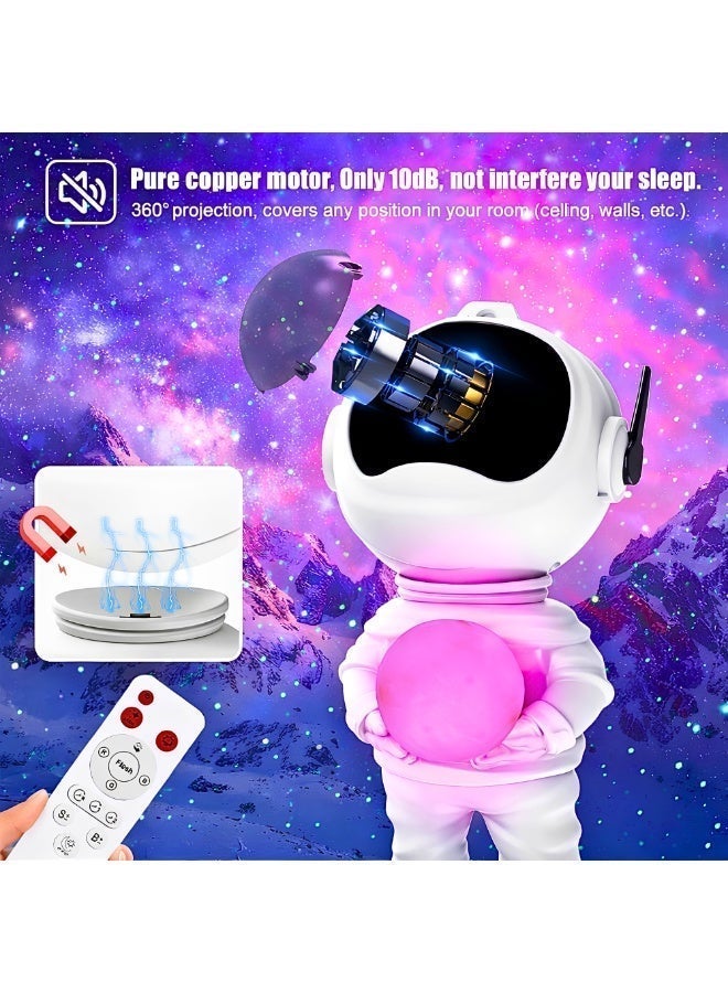 VIO 3 in 1 Star Projector with 8 Color Moon Lamp Astronaut Galaxy Projector with Multicolor Light Effects LED Nebula Night Light for Kids Room Decor Gift for Teen Boys Girls Birthday Large Night Light with 360° Rotation and Timer Remote Control USB Powered HD LED Starry Night Light with Colorful Nebula and Flashing Stars Kids Night Lamp for Nursery Bedroom Decor Safe Gift for Babies Boys Girls Toy for Stress Anxiety Relief Deep Sleep - Image 5