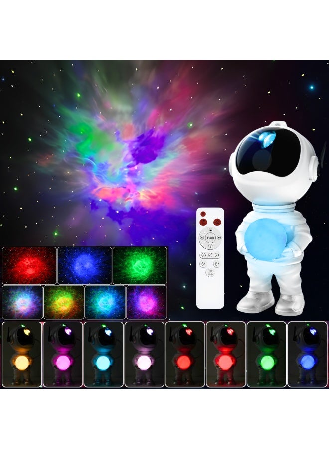 VIO 3 in 1 Star Projector with 8 Color Moon Lamp Astronaut Galaxy Projector with Multicolor Light Effects LED Nebula Night Light for Kids Room Decor Gift for Teen Boys Girls Birthday Large Night Light with 360° Rotation and Timer Remote Control USB Powered HD LED Starry Night Light with Colorful Nebula and Flashing Stars Kids Night Lamp for Nursery Bedroom Decor Safe Gift for Babies Boys Girls Toy for Stress Anxiety Relief Deep Sleep - Image 1