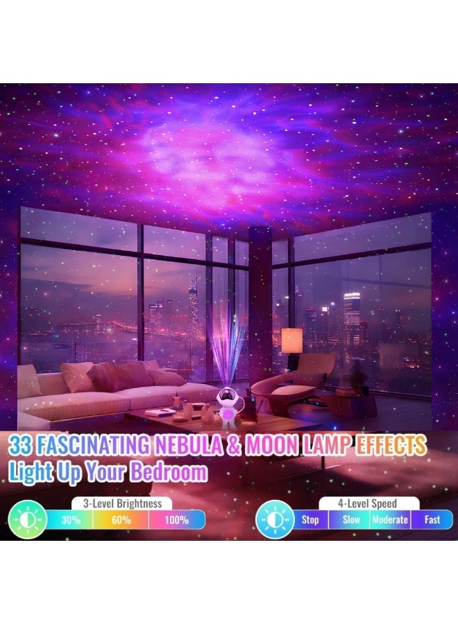 VIO 3 in 1 Star Projector with 8 Color Moon Lamp Astronaut Galaxy Projector with Multicolor Light Effects LED Nebula Night Light for Kids Room Decor Gift for Teen Boys Girls Birthday Large Night Light with 360° Rotation and Timer Remote Control USB Powered HD LED Starry Night Light with Colorful Nebula and Flashing Stars Kids Night Lamp for Nursery Bedroom Decor Safe Gift for Babies Boys Girls Toy for Stress Anxiety Relief Deep Sleep - Image 3