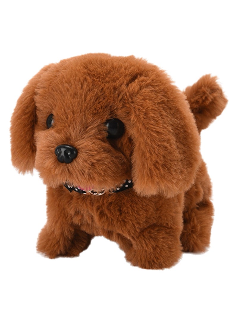 Simulation Electric Dog Plush Electric Puppy Can Walk, Bark, Nod And Wag Its Tail. Children's Toy Dog ​​(Brown Labrador)  - Image 1