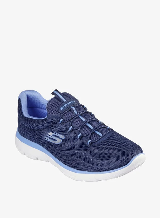 سكيتشرز Women's Textured Slip-On Sports Shoes - SUMMITS