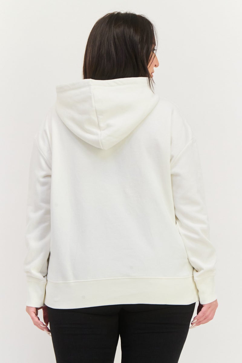 ESPRIT Women Hooded Long Sleeve Plain Hoodies, White - Image 2