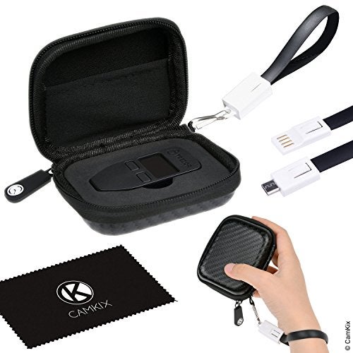 CamKix Protective Case for Trezor One Bitcoin/Cryptocurrency Wallet Including USB Strap for Transport, Power and Data Transfer - Durable Nylon Hardshell Case with Mesh Pocket - Light, Secure - Image 1