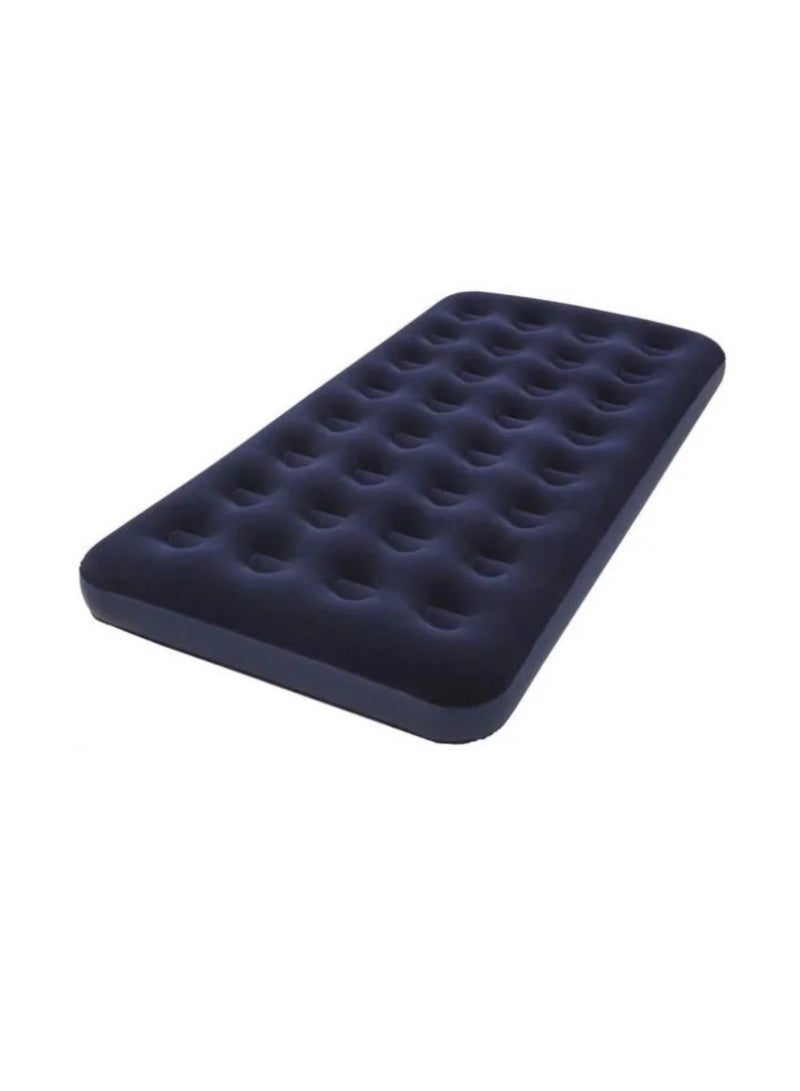 A single-size inflatable air mattress with comfortable velvet, ideal for camping and home use. - Image 1