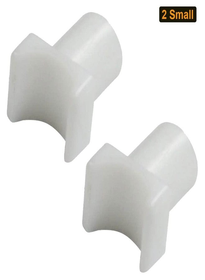 eOnekart White Nylon Seat Rail Glide for Fixed Arm Wheelchair | Inner Seat Rail Runner Slider Guide Clip | 1/2" (2 Small) - Image 2