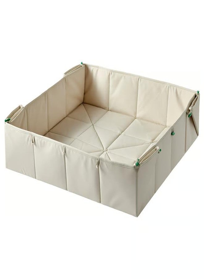 stoRk GREJSIMOJS, 100% Recycled Polyester, 41x41 cm, for Ages 3 and Above (Mat/storage box, foldable/beige) - Image 2