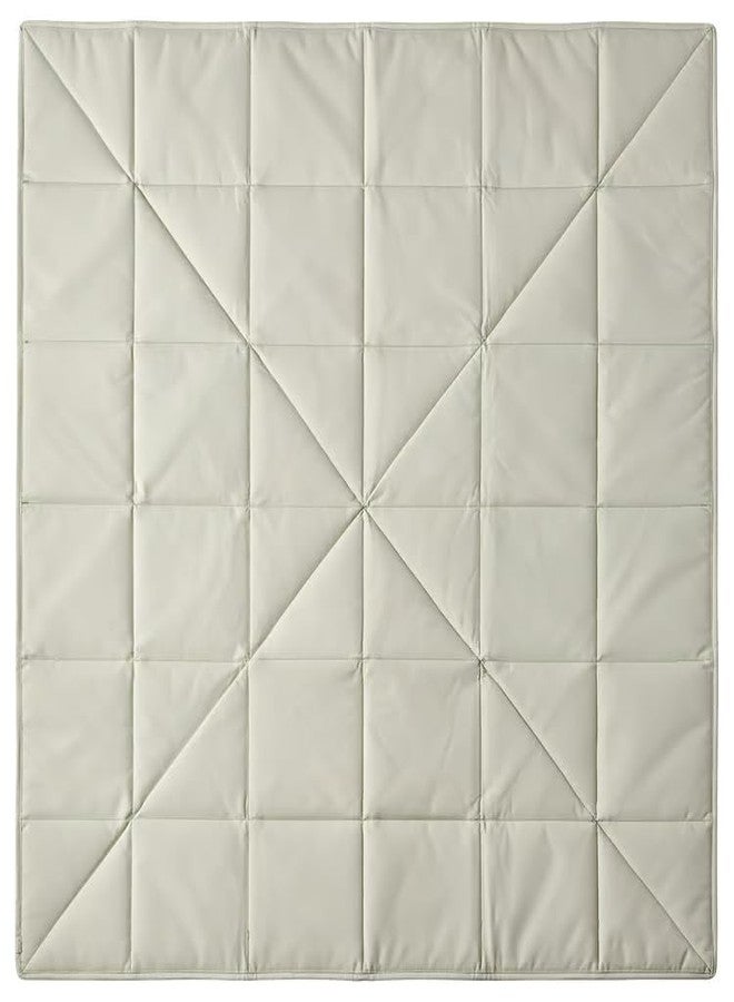 stoRk GREJSIMOJS, 100% Recycled Polyester, 41x41 cm, for Ages 3 and Above (Mat/storage box, foldable/beige) - Image 1
