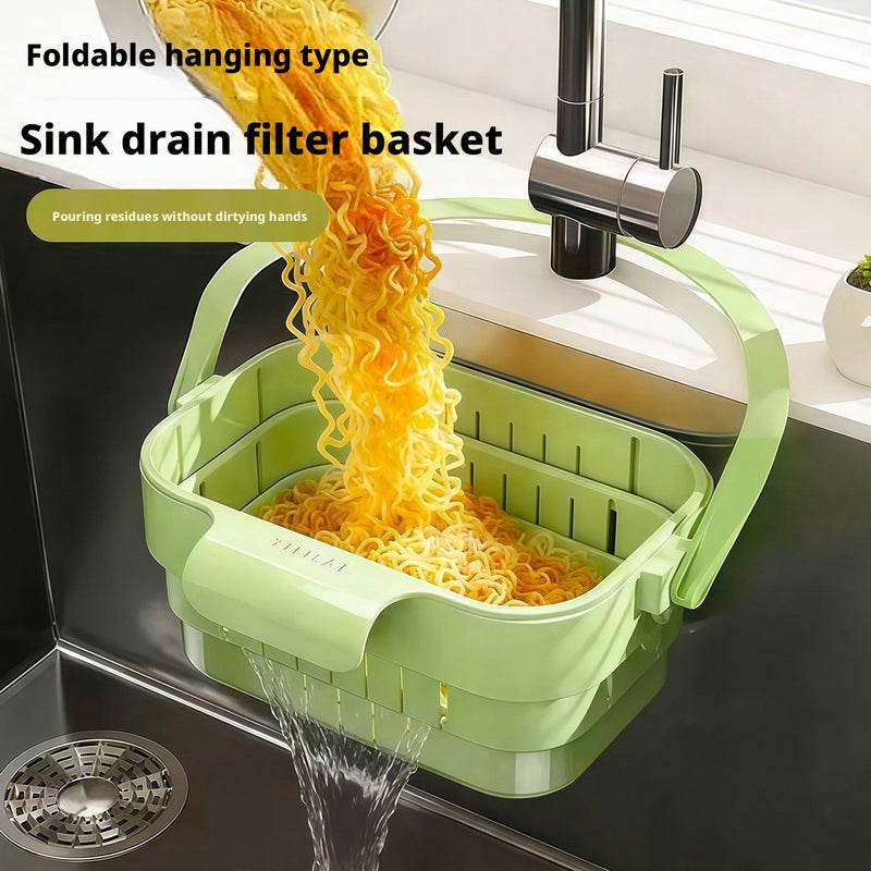 Foldable Extendable Colander Strainer with Hook - Image 1