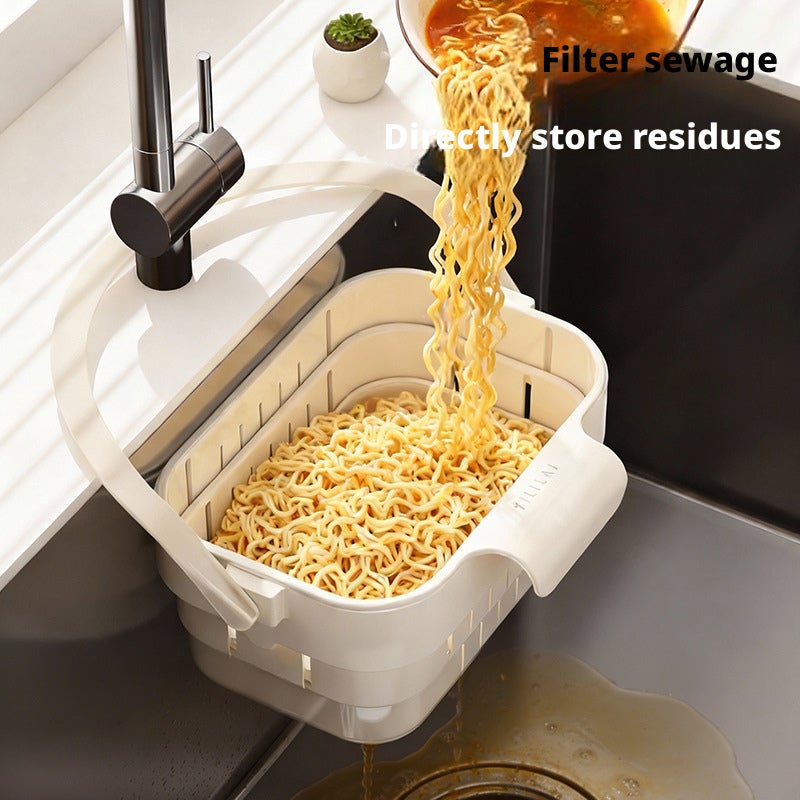 Foldable Extendable Colander Strainer with Hook - Image 4