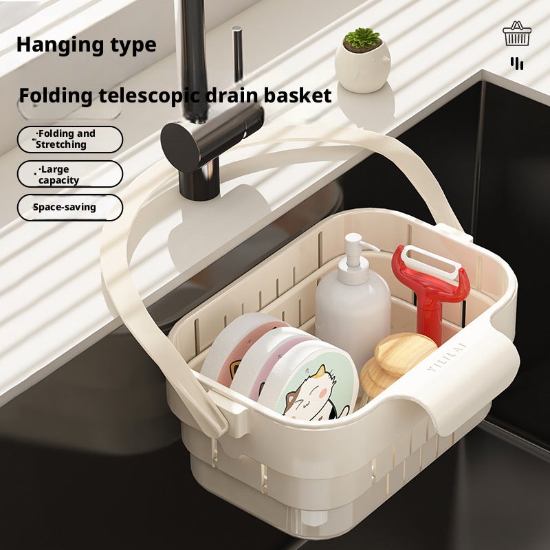 Foldable Extendable Colander Strainer with Hook - Image 2