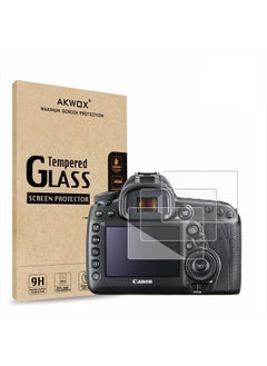(Pack of 3) Tempered Glass Screen Protector for Canon EOS 5D MK IV Mark 4, [0.3mm 2.5D High Definition 9H] Optical LCD Premium Protective Cover