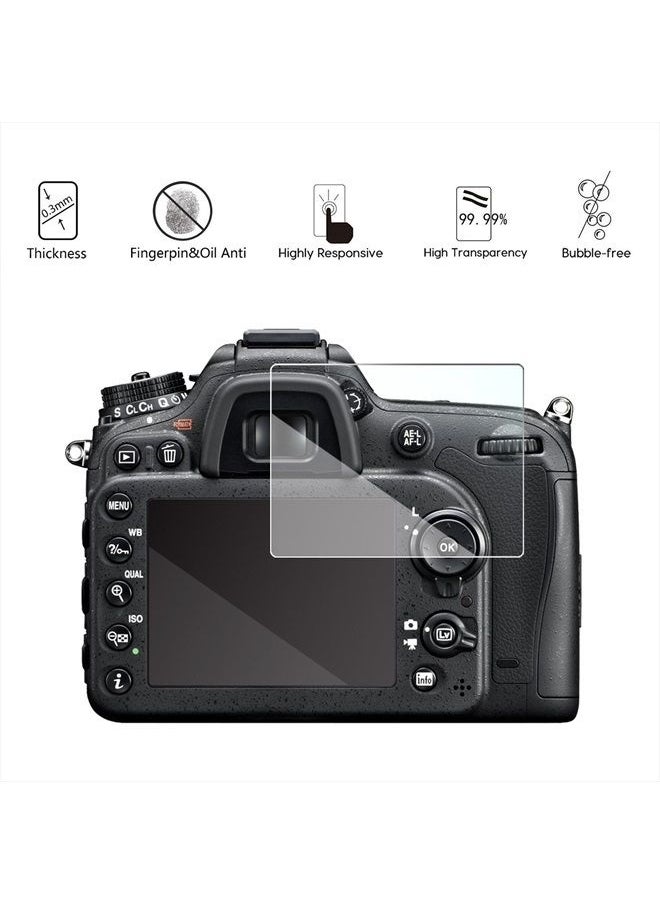 AKWOX - (Pack of 3) Tempered Glass Screen Protector for Canon EOS 5D MK IV Mark 4, [0.3mm 2.5D High Definition 9H] Optical LCD Premium Protective Cover - Image 1