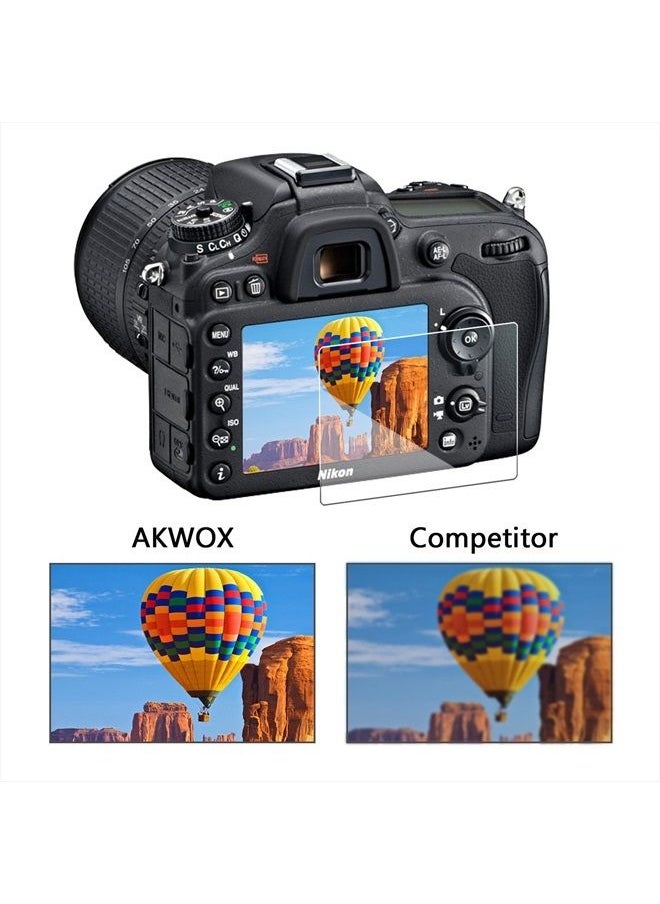 AKWOX - (Pack of 3) Tempered Glass Screen Protector for Canon EOS 5D MK IV Mark 4, [0.3mm 2.5D High Definition 9H] Optical LCD Premium Protective Cover - Image 1