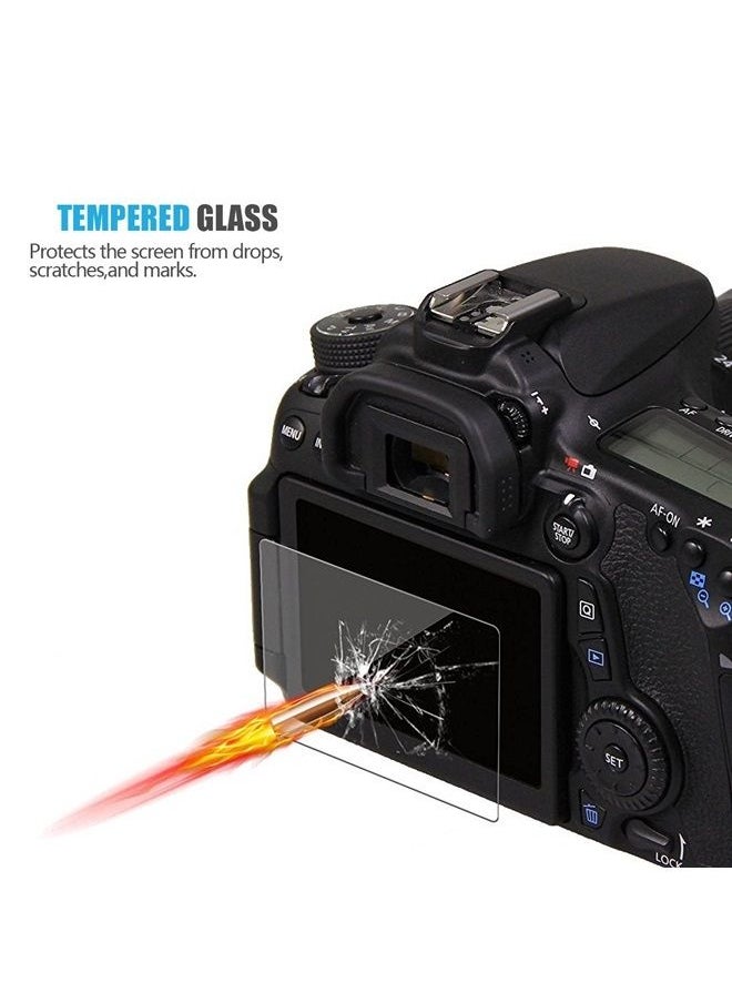 AKWOX - (Pack of 3) Tempered Glass Screen Protector for Canon EOS 5D MK IV Mark 4, [0.3mm 2.5D High Definition 9H] Optical LCD Premium Protective Cover - Image 1