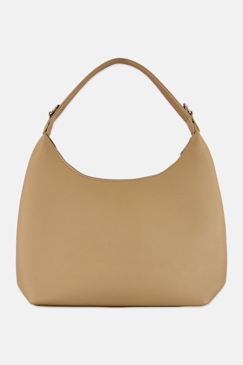 Kathy Ireland Women Brand Logo Handbag, Light Taupe - Image 4