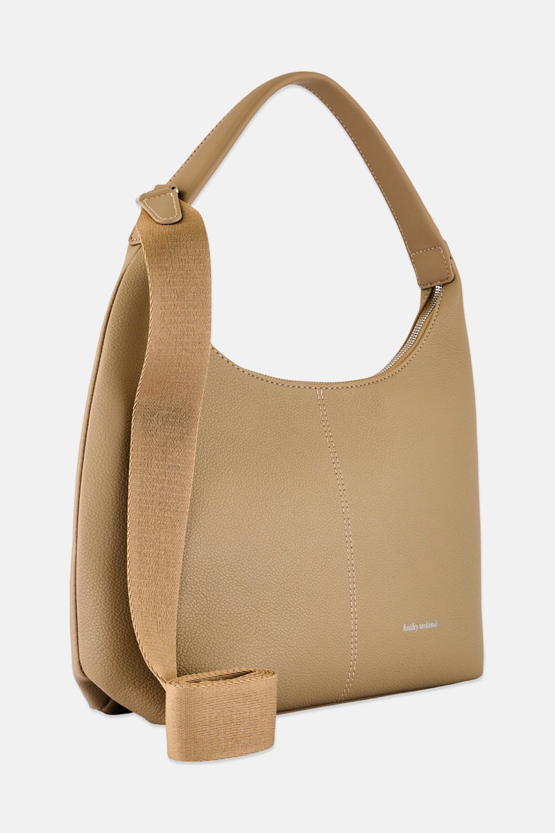 Kathy Ireland Women Brand Logo Handbag, Light Taupe - Image 3