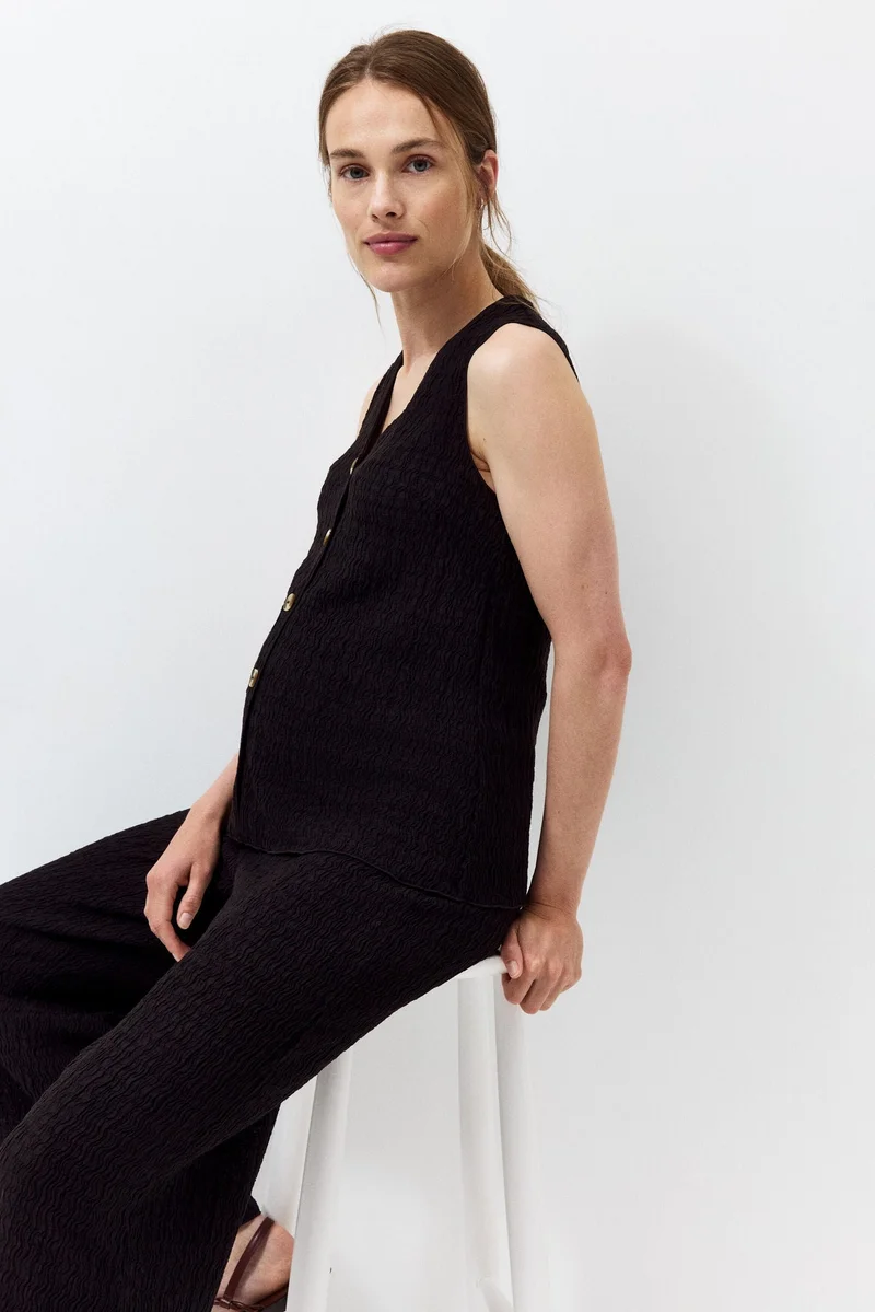 H&M MAMA 2-piece crinkled jersey set