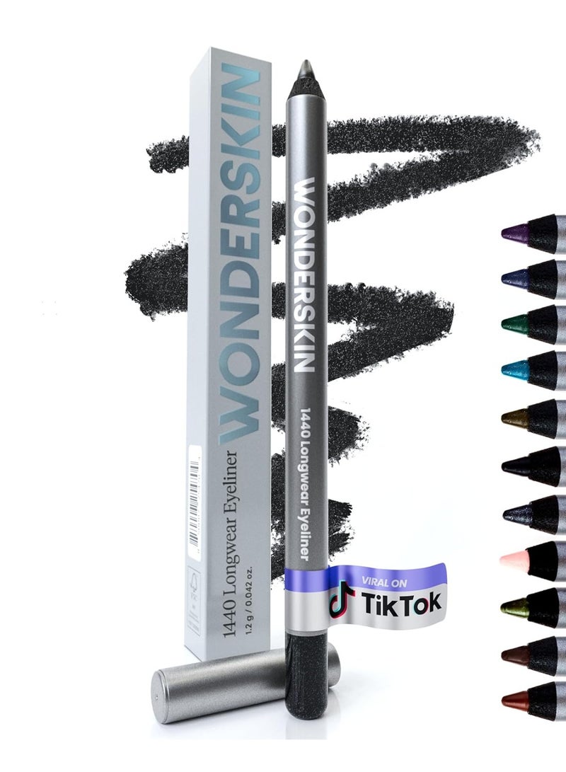 Wonderskin Wonderskin 1440 Longwear Purple Waterproof Eyeliner Pencil - Sharpenable Eyeliner Pencil and Smudge Proof Deep Purple Eye Liner Pencils (Eggplant) - Image 1