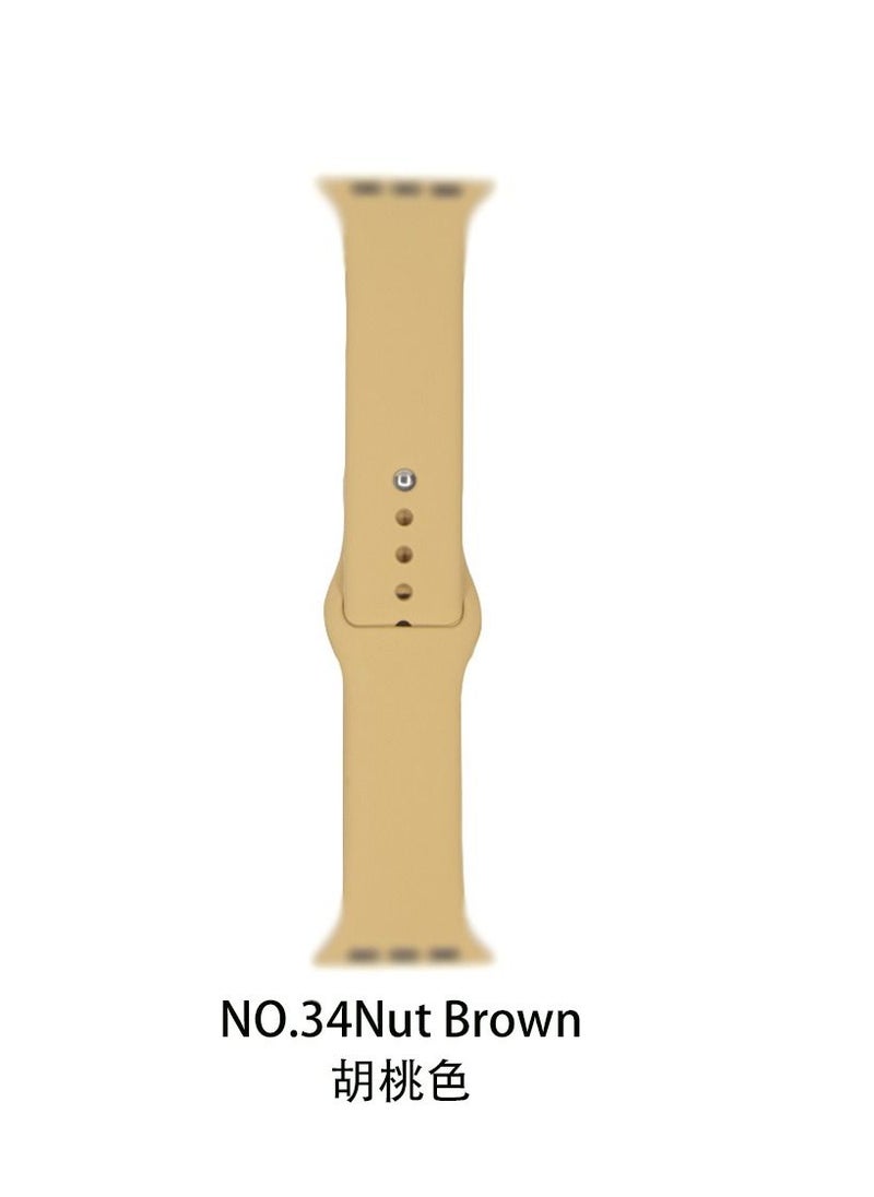 Generic - Apple Watch Band 41mm Soft Silicone Sport Band Replacement Wrist Strap Compatible for iWatch Apple Watch Series 7 Nike+,Sport,Edition - Image 1