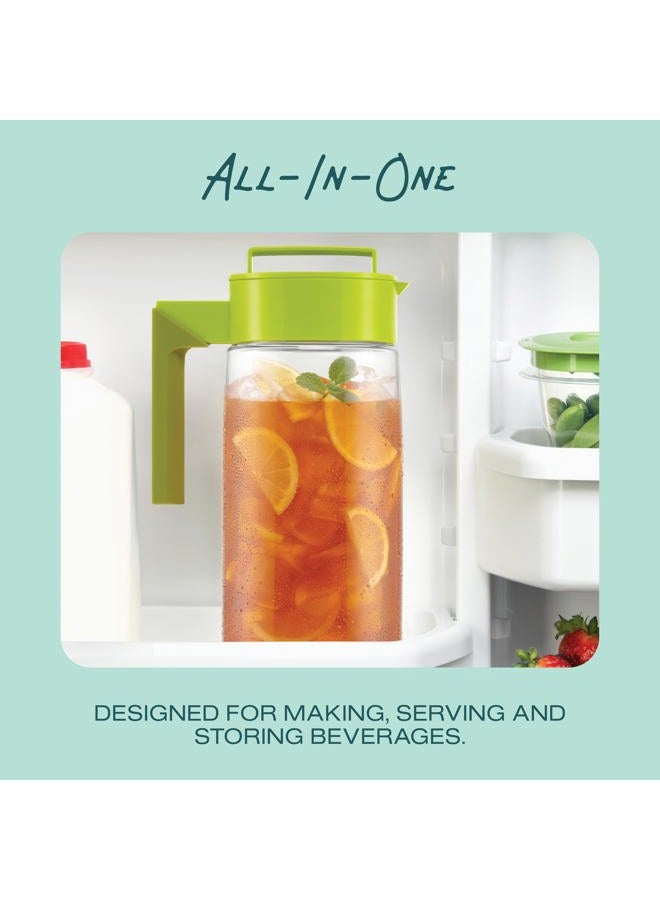 Takeya Patented and Airtight Pitcher Made in the USA, BPA Free Food Grade Tritan Plastic, 2 qt, Avocado - Image 5