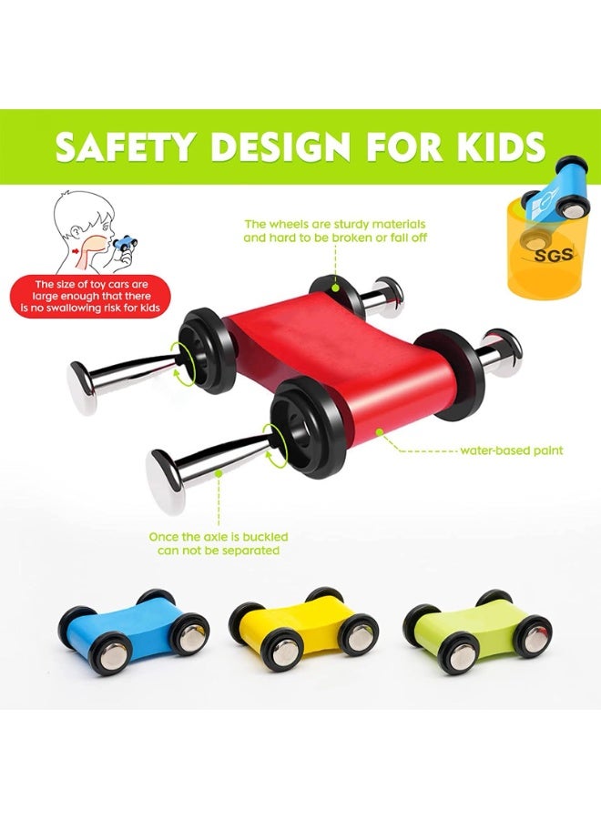 general Toddler Toys for 1 2 Year Old Boy and Girl Gifts Wooden Race Track Car Ramp Racer with 4 Mini Car - Toddler Race Car Ramp Toy Set is A Great Gift for Boys and Girls - Image 4