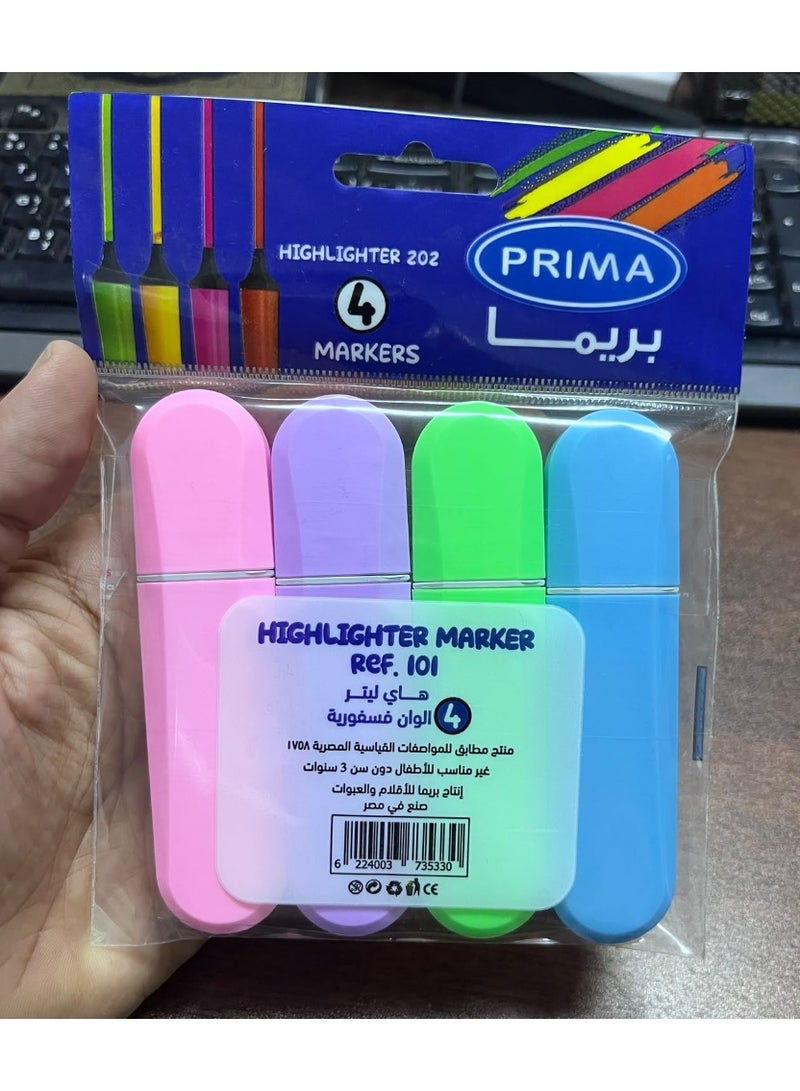 Prima Highlighter - 4 Pcs - Image 3