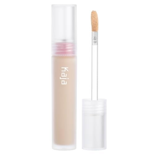 KAJA Liquid Concealer  Dont Settle 04 Waffles  with Aqua Ceramide Hydrating Buildable Lightweight Seamless Coverage Dark Circles Cover Up Under Eye Dark Spot Corrector Makeup 021 Oz