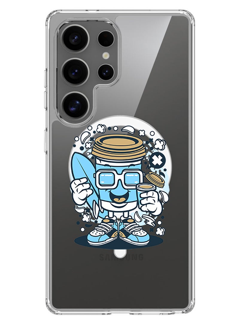 Theodor Magnetic Case for Samsung Galaxy S25 Ultra 6.9-inch Compatible with MagSafe Wireless Charging, Shockproof Phone Bumper Cover Coffee can - Image 1