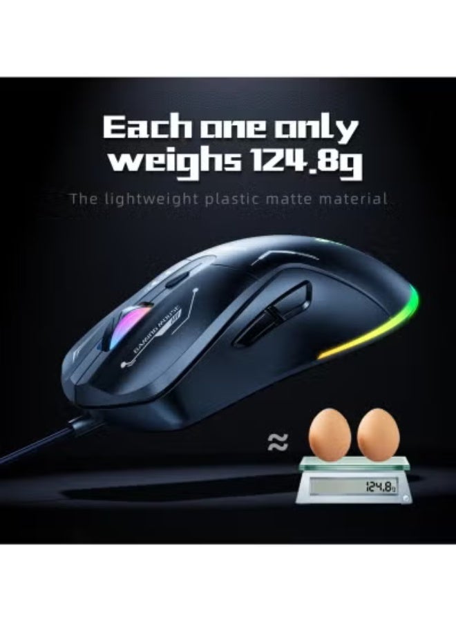 ELTRAZONE TZ5006 5-in-1 Wired RGB Mechanical Gaming Combo Set - Keyboard, Mouse, Headset, Stand, Mouse Pad, Black - Image 4
