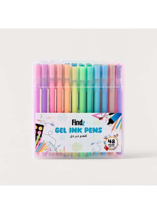 Findz Pens & Pencils - Individual - 48Pcs Gel Ink Pens - (Plastic) Multicolour \ 15X16X6.3 - Image 4