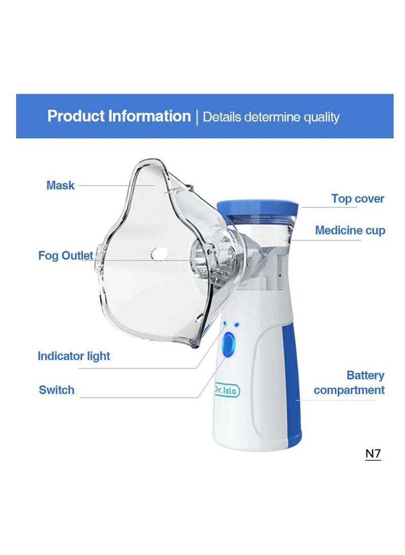 Shopping Point - Portable Nebulizer Mini Vaporizers Machine Handheld Atomizers for Adults and Children Travel Nebulizer Steam Inhalator - Image 1