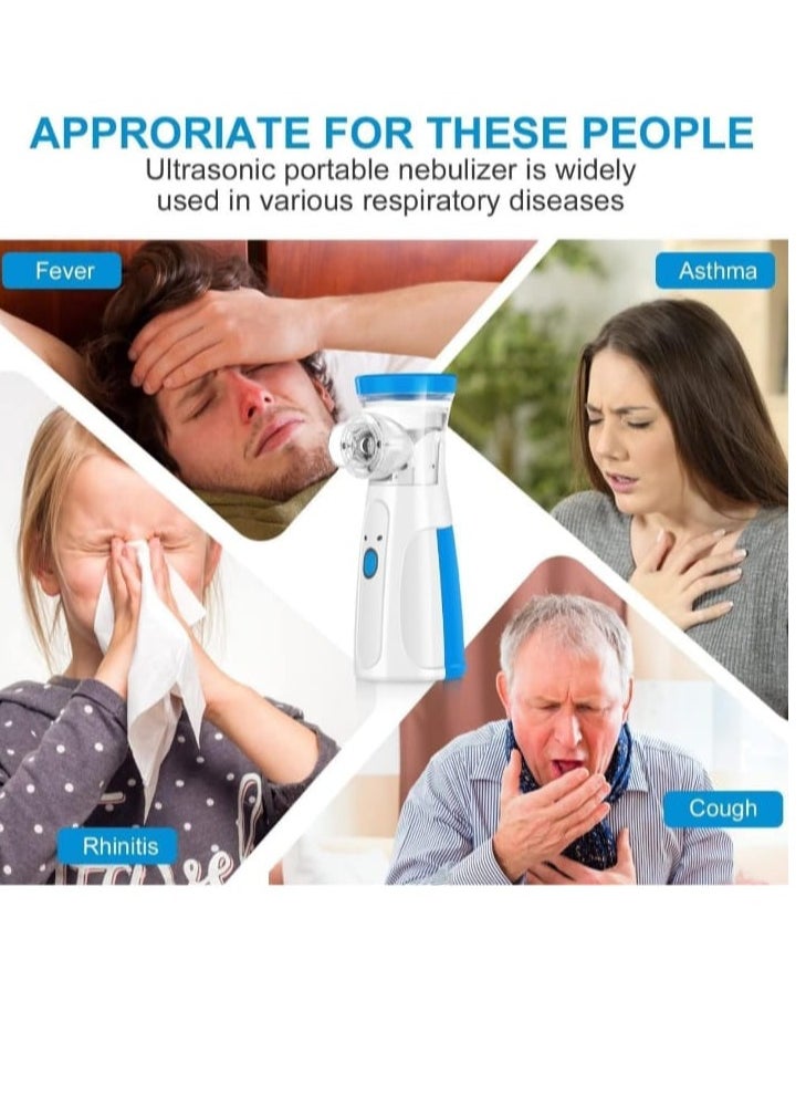 Shopping Point - Portable Nebulizer Mini Vaporizers Machine Handheld Atomizers for Adults and Children Travel Nebulizer Steam Inhalator - Image 1
